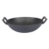 Dexam School of Wok Pre-Seasoned Cast Iron Flat Base Wok 300mm (DZ889)