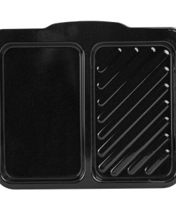 Wham Enamel Handled Dual Oven Tray Black 400mm (FU149)
