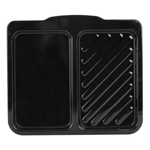 Wham Enamel Handled Dual Oven Tray Black 400mm (FU149)