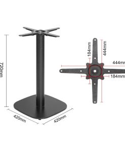 Bolero Black Cast Iron Table Base 720x420mm (FU546)