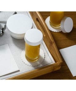 SolutionWare Paper Glass Covers White 80mm 1000 Pack (FU699)