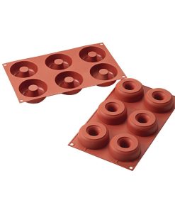 Schneider Silicone Six Ring Donut Mould 75x25mm (FU712)