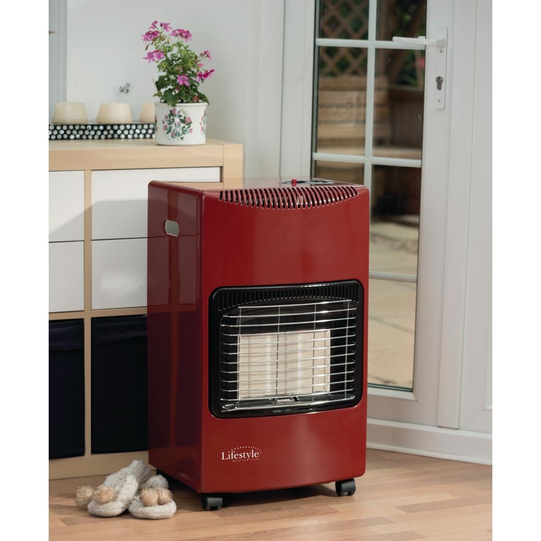 Lifestyle Seasons Warmth Red Indoor Cabinet Heater 505-121 (FU949)