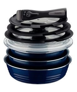 Tramontina Ãtria 10-Piece Nesting Cookware Set Navy (GL339)