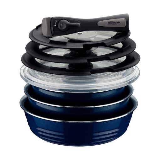 Tramontina Ãtria 10-Piece Nesting Cookware Set Navy (GL339)
