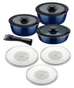 Tramontina Ãtria 10-Piece Nesting Cookware Set Navy (GL339)