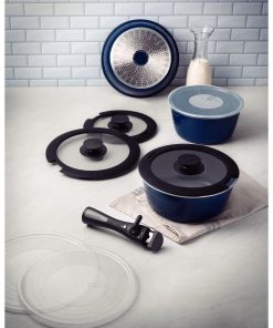 Tramontina Ãtria 10-Piece Nesting Cookware Set Navy (GL339)
