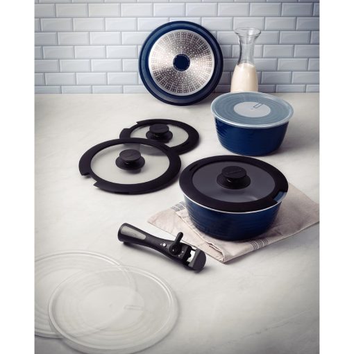Tramontina Ãtria 10-Piece Nesting Cookware Set Navy (GL339)