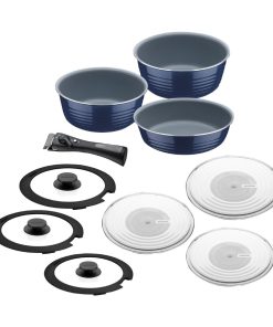 Tramontina Ãtria 10-Piece Nesting Cookware Set Navy (GL339)