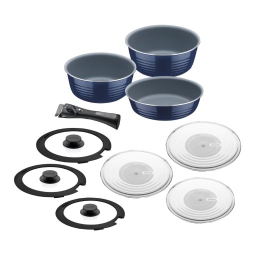 Tramontina Ãtria 10-Piece Nesting Cookware Set Navy (GL339)