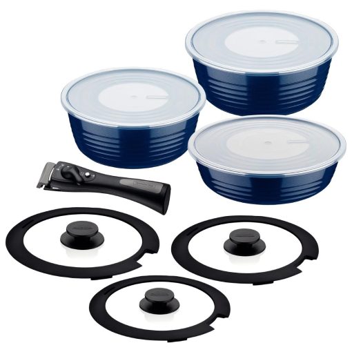 Tramontina Ãtria 10-Piece Nesting Cookware Set Navy (GL339)
