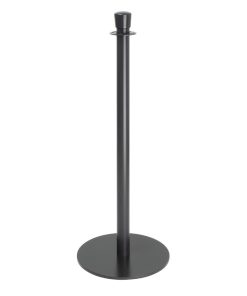 Bolero Flat Base Barrier Posts Black 2 pack (GP638)
