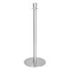 Bolero Flat Base Barrier Posts Brushed Stainless Steel 2 pack (GP639)