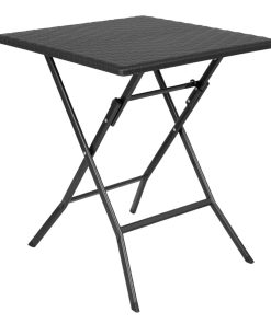 Bolero Square Folding Table Black 620mm (GR772)