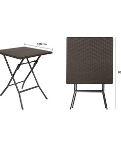 Bolero Square Folding Table Brown 620mm (GR773)