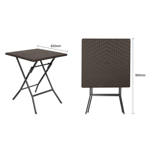 Bolero Square Folding Table Brown 620mm (GR773)