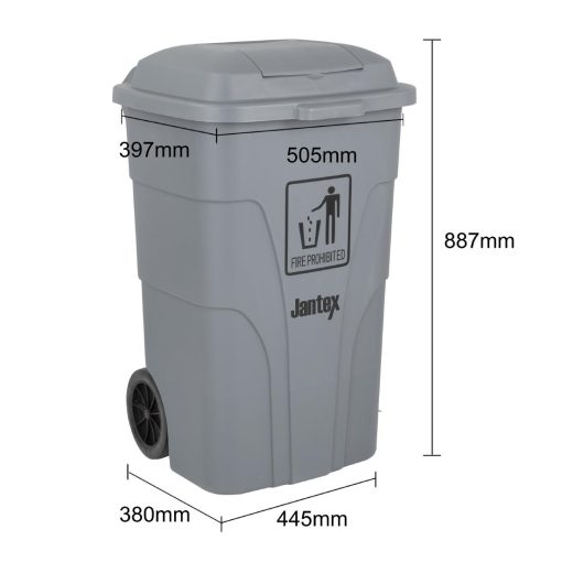 Jantex Wheelie Bin Grey 120Ltr (HC923)