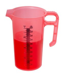 Pro-Measures Polypropylene Measuring Jug Red 1Ltr (HP860)