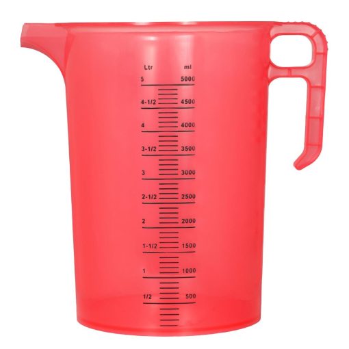 Pro-Measures Polypropylene Measuring Jug Red 5Ltr (HP862)