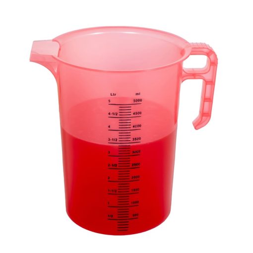 Pro-Measures Polypropylene Measuring Jug Red 5Ltr (HP862)