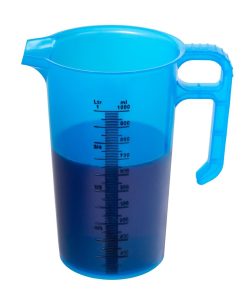Pro-Measures Polypropylene Measuring Jug Blue 1Ltr (HP866)
