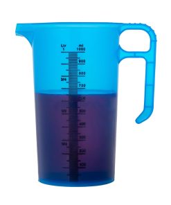 Pro-Measures Polypropylene Measuring Jug Blue 1Ltr (HP866)