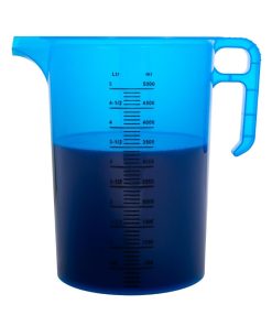 Pro-Measures Polypropylene Measuring Jug Blue 5Ltr (HP868)