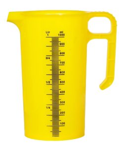 Pro-Measures Polypropylene Measuring Jug Yellow 1Ltr (HP869)