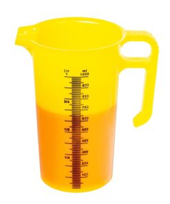 Pro-Measures Polypropylene Measuring Jug Yellow 1Ltr (HP869)