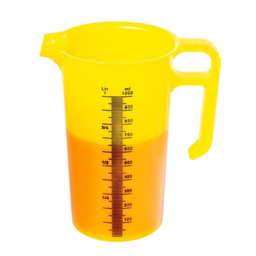 Pro-Measures Polypropylene Measuring Jug Yellow 1Ltr (HP869)