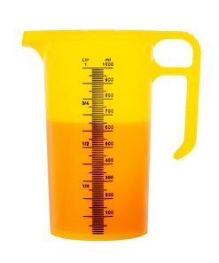 Pro-Measures Polypropylene Measuring Jug Yellow 1Ltr (HP869)