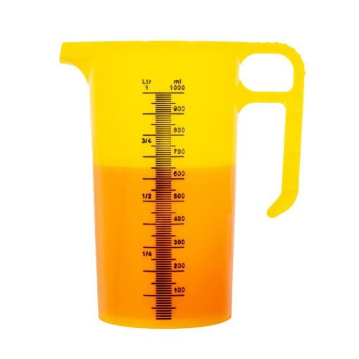 Pro-Measures Polypropylene Measuring Jug Yellow 1Ltr (HP869)