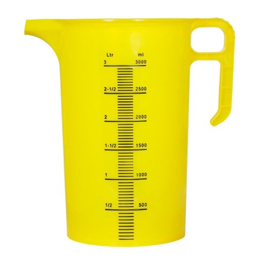 Pro-Measures Polypropylene Measuring Jug Yellow 3Ltr (HP870)