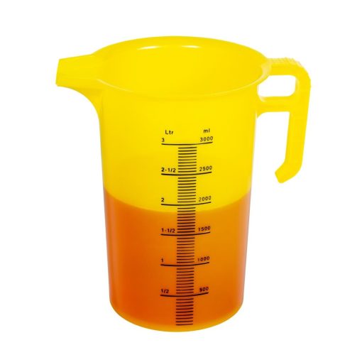 Pro-Measures Polypropylene Measuring Jug Yellow 3Ltr (HP870)