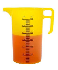 Pro-Measures Polypropylene Measuring Jug Yellow 3Ltr (HP870)