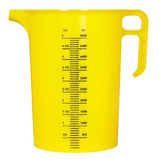 Pro-Measures Polypropylene Measuring Jug Yellow 5Ltr (HP871)
