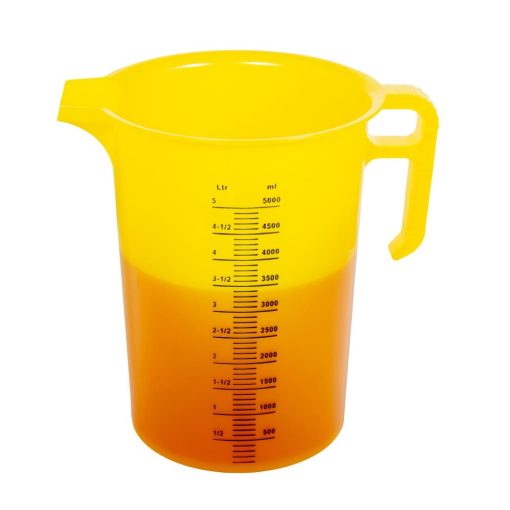 Pro-Measures Polypropylene Measuring Jug Yellow 5Ltr (HP871)
