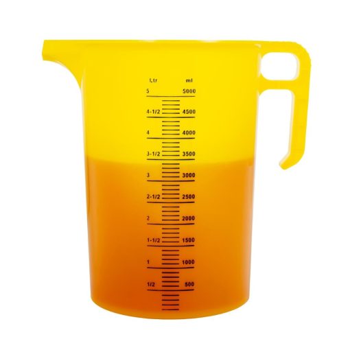 Pro-Measures Polypropylene Measuring Jug Yellow 5Ltr (HP871)