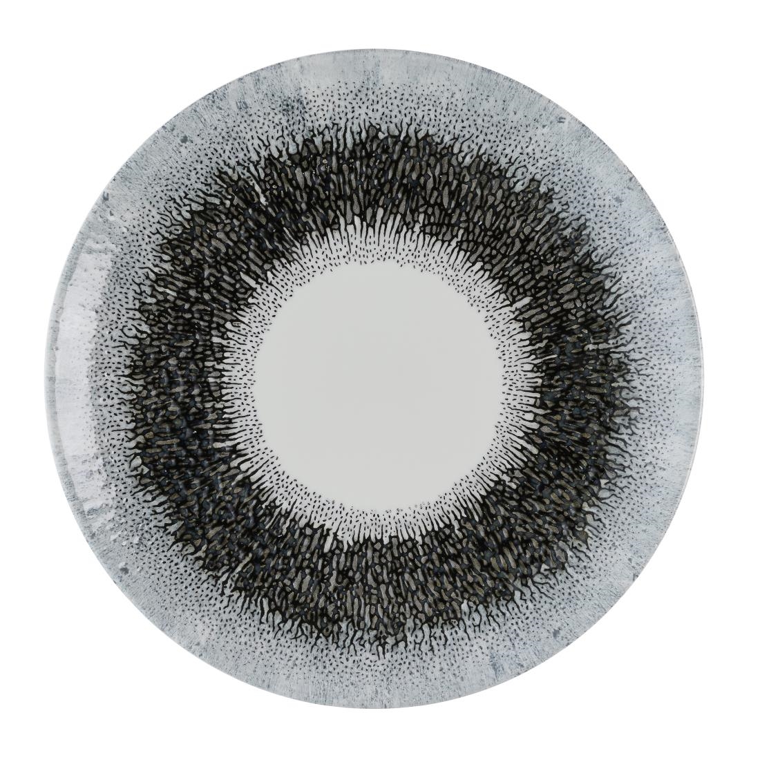 Churchill Studio Prints Fusion Black Evolve Coupe Plates 220mm 12 pack (HR302)