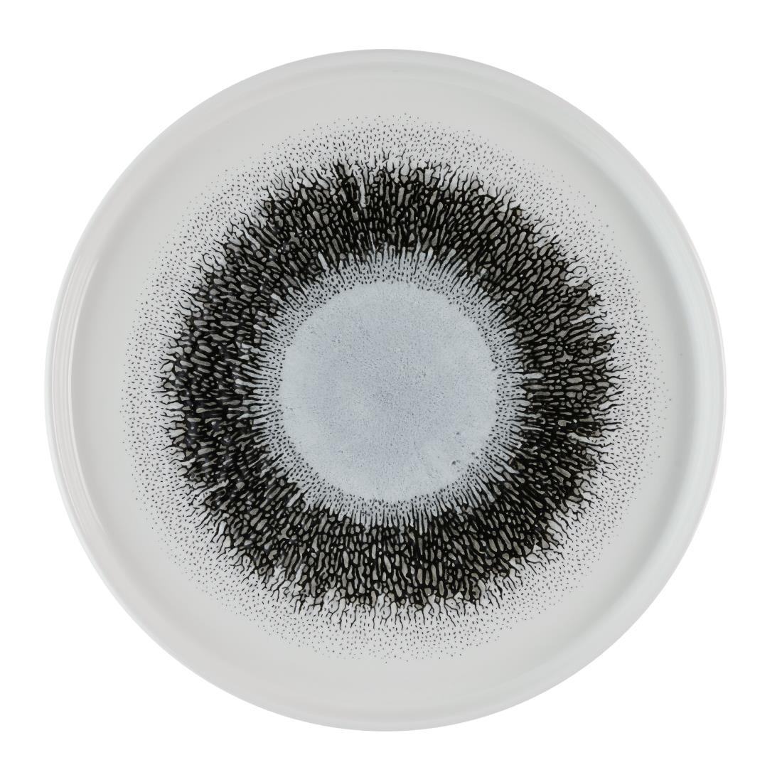 Churchill Studio Prints Fusion Black Walled Plates 260mm 6 pack (HR305)