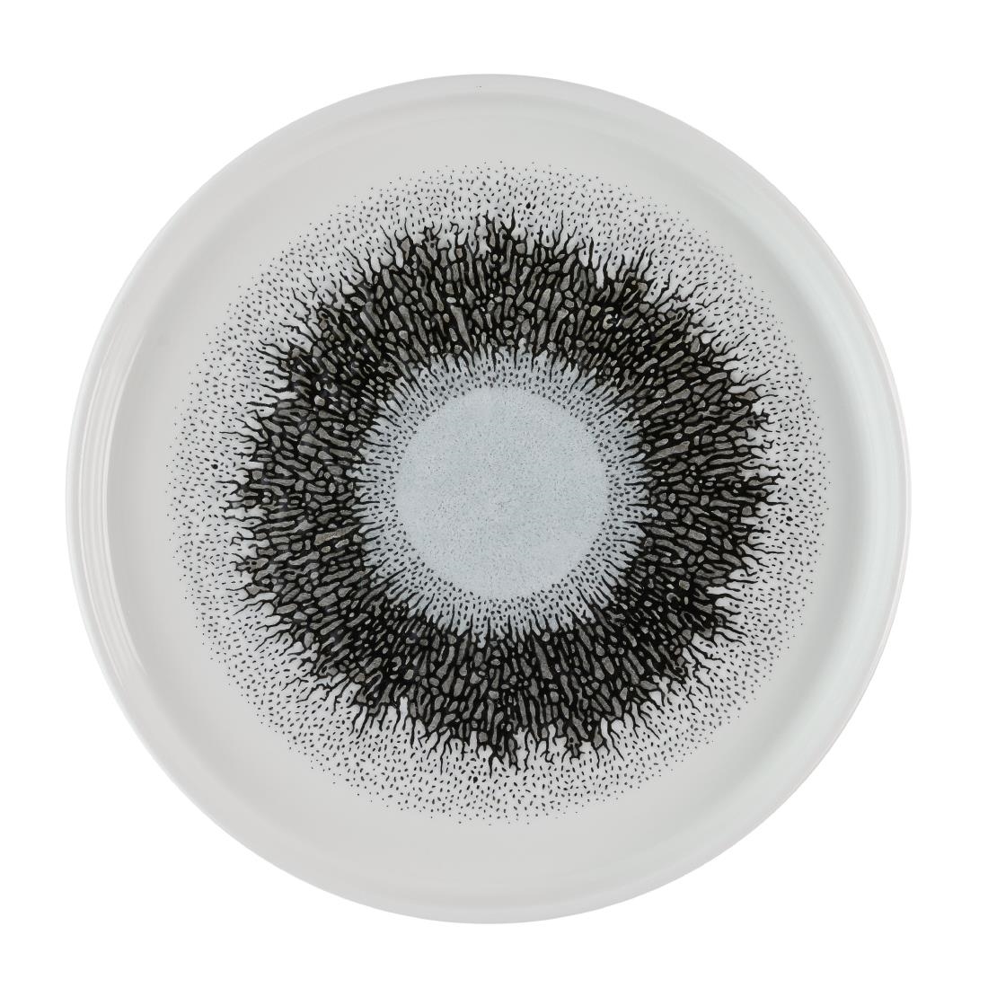 Churchill Studio Prints Fusion Black Walled Plates 210mm 6 pack (HR306)