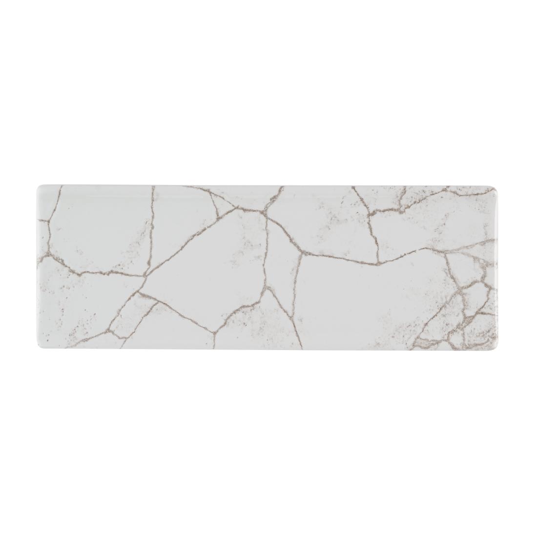 Churchill Studio Prints Kintsugi Agate Grey Oblong Plates 250x90mm 6 pack (HR309)