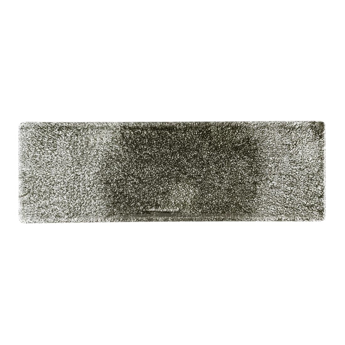 Churchill Raku Quartz Black Oblong Plates 330 x 110mm 6 pack (HR310)