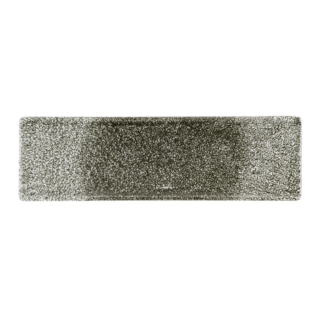 Churchill Raku Quartz Black Oblong Plates 300 x 90mm 6 pack (HR311)
