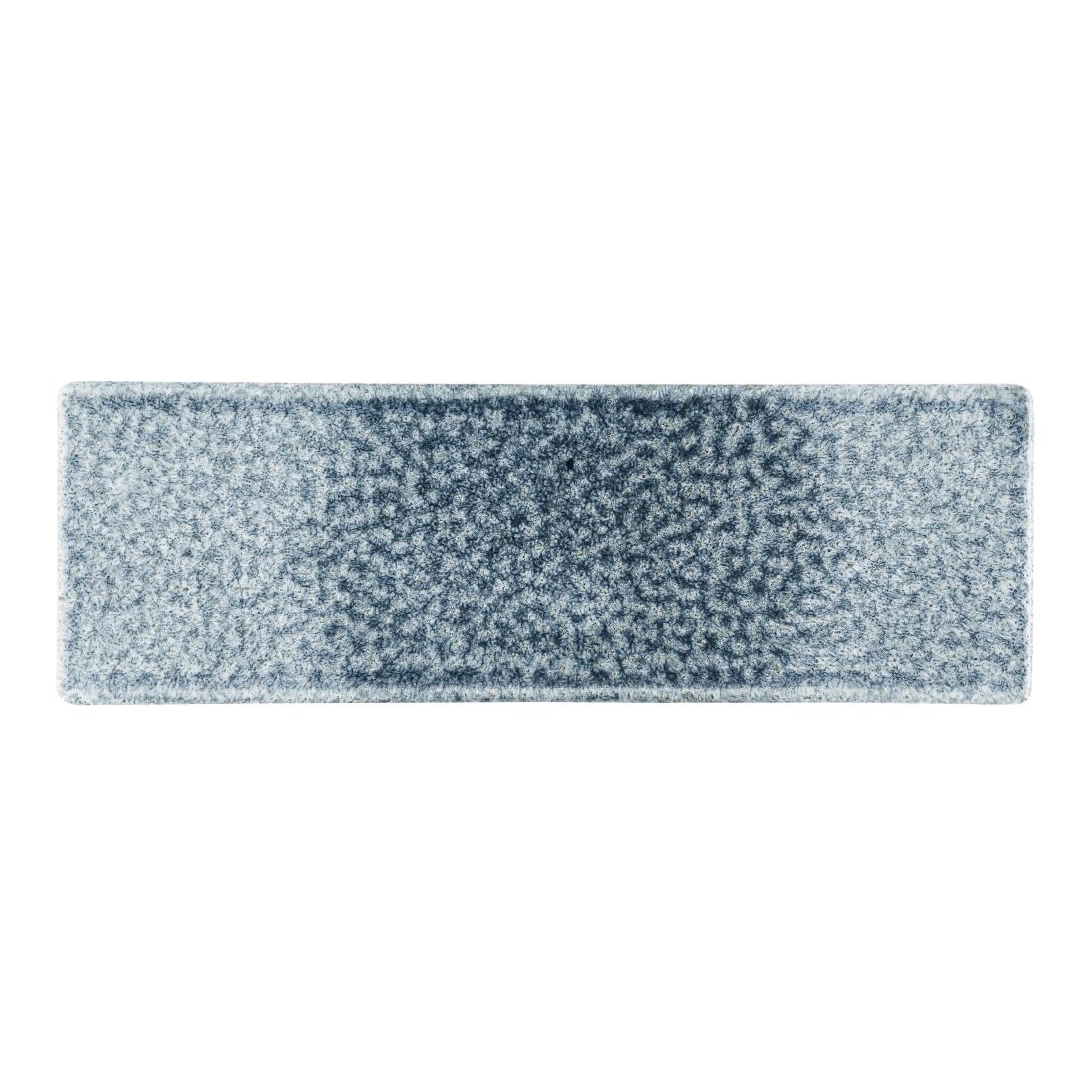 Churchill Raku Topaz Blue Oblong Plates 330 x 110mm 6 pack (HR313)