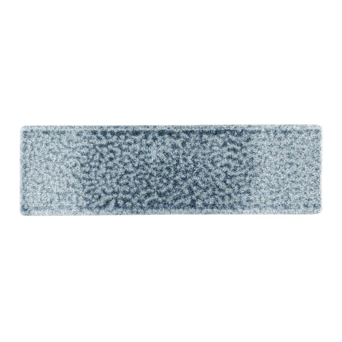 Churchill Raku Topaz Blue Oblong Plates 300 x 90mm 6 pack (HR314)