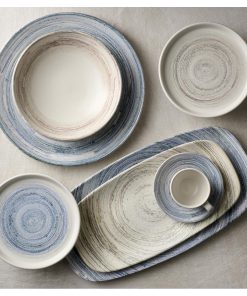 Churchill Elements Coast Chefs Oblong Plates 350 x 187mm 6 pack (HR341)