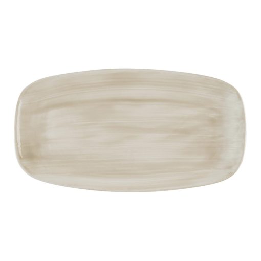 Churchill Stonecast Canvas Natural Chefs Oblong Plates 350x187mm 6 pack (HR358)