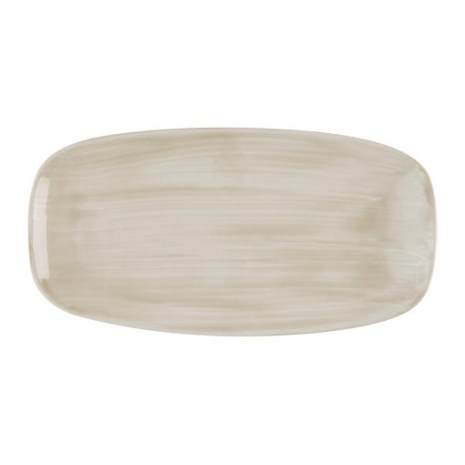Churchill Stonecast Canvas Natural Chefs Oblong Plates 288x152mm12 pack (HR359)