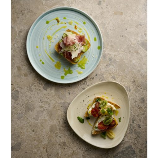 Churchill Stonecast Canvas Natural Lotus Plates 228mm 12 pack (HR361)